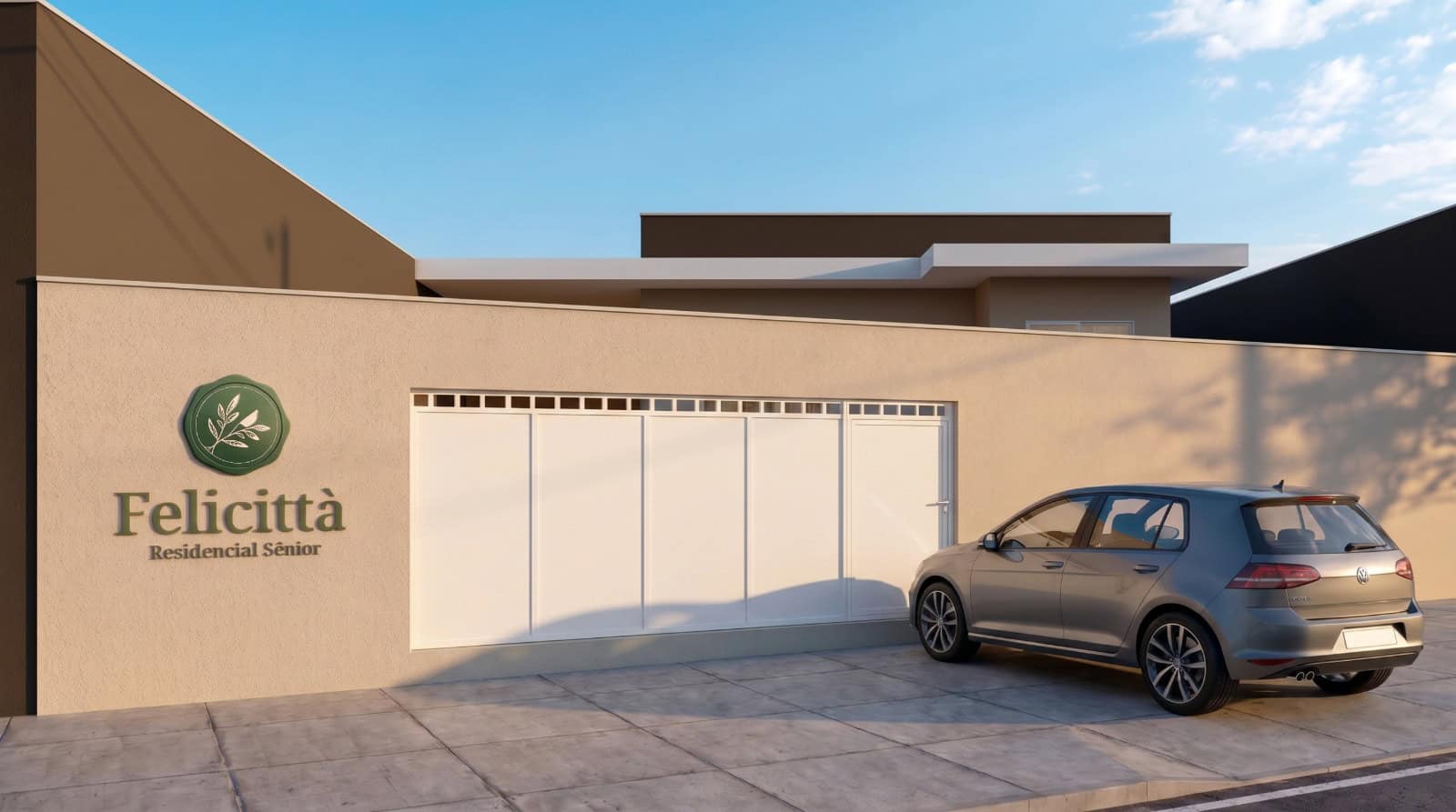 Fachada do Felicittà Residencial Sênior durante o dia